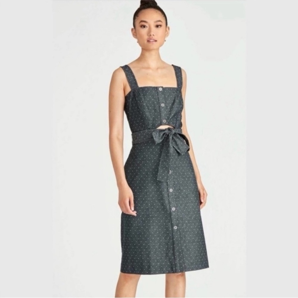Rachel Rachel Roy denim cutout midi dress